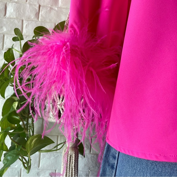 Tuckernuck Hot Pink Feather Easton Blouse NWT - Picture 7 of 16